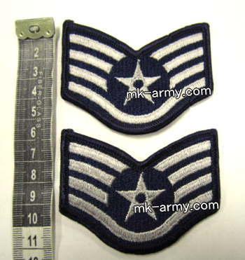 米軍放出品 U S Air Force 軍曹の階級章ワッペン2枚セットspo100 94 Mef68