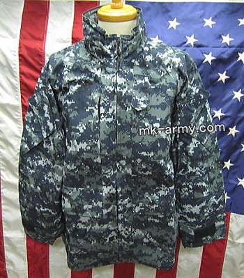 米軍放出品・U.S.Navy NWUブラックゴアテックスパーカー(ライナー付)